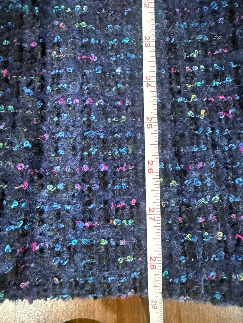 CARLISLE Blue Multicolor Tweed Wool Blend Mohair Button Jacket Blazer Size 8 - Picture 6 of 7